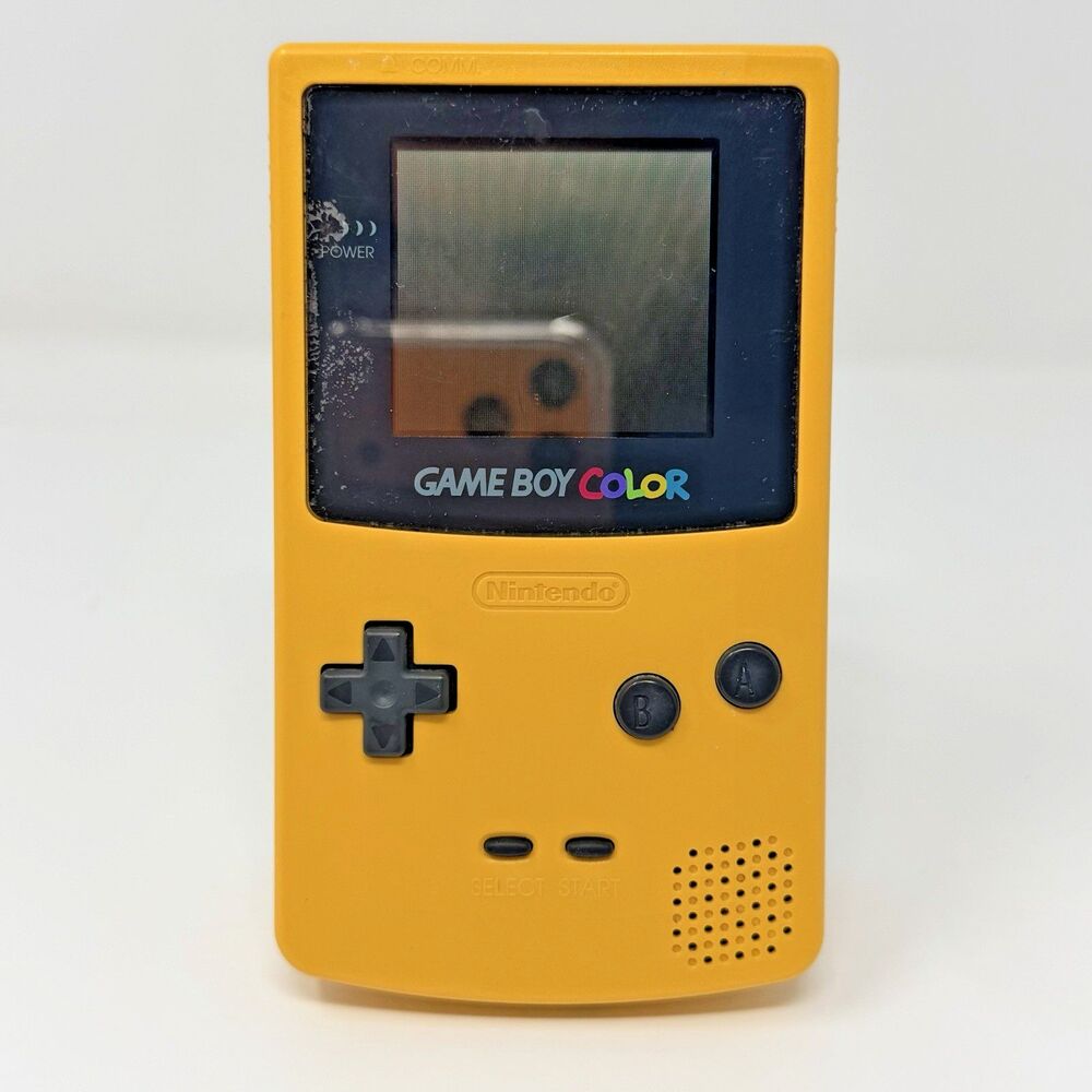 Nintendo Game Boy Color CGB-001 Yellow Console For Parts Repair Not Working